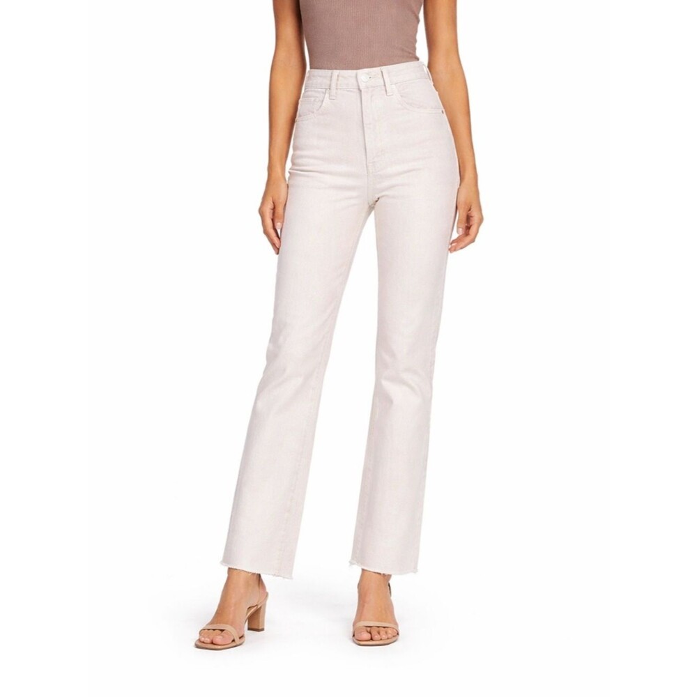 Frank & Eileen High Rise Straight Jeans 28 Blush Pink Stretch Denim